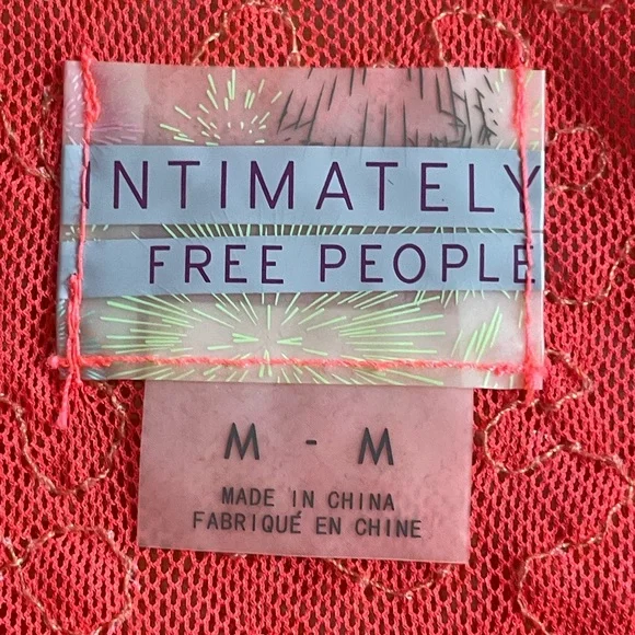 Free People Intimately  Coral Sequin Lace Cami Tank M Boho Festival cami Top - Picture 2 of 8